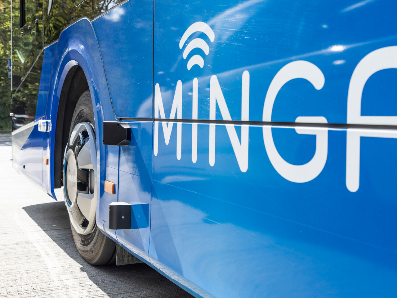 MAN Minga, Autonomer Bus auf Projektfahrt auf Buslinien in München Nord